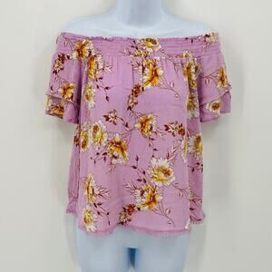 Rewind Short Sleeve Floral Blouse